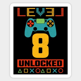 Level 8 Unlocked Sticker